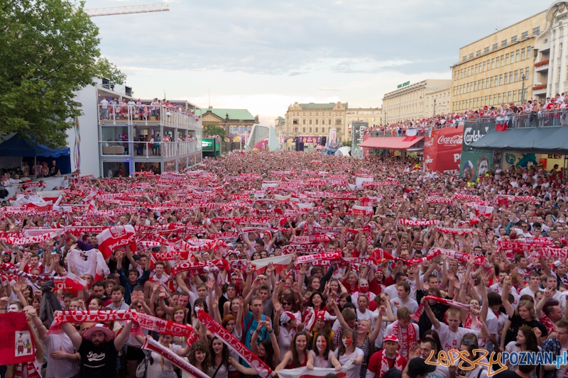 Mecz Polska - Czechy w oficjalnej strefie kibica Uefa EURO w Poznaniu Foto: lepszyPOZNAN.pl / Piotr Rychter